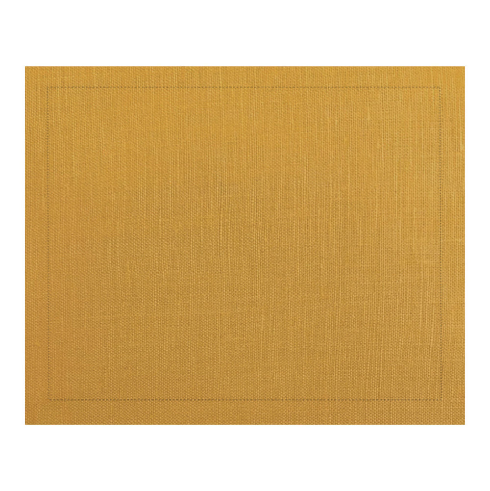 JOGO AMERICANO DE LINHO VISCO NATURALE PONTO AJOUR AMARELO 46X35CM