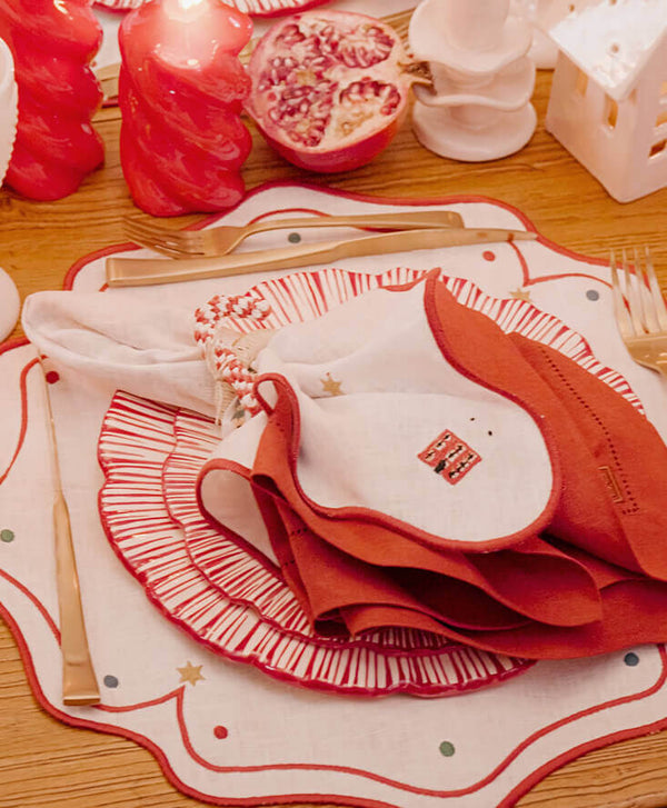 GUARDANAPO LINHO PURO VILA DE NATAL