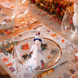 GUARDANAPO DE LINHO NATAL NOITE DE NATAL 50 X 50 CM