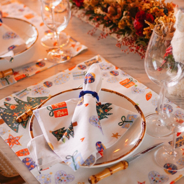 GUARDANAPO DE LINHO NATAL NOITE DE NATAL 50 X 50 CM