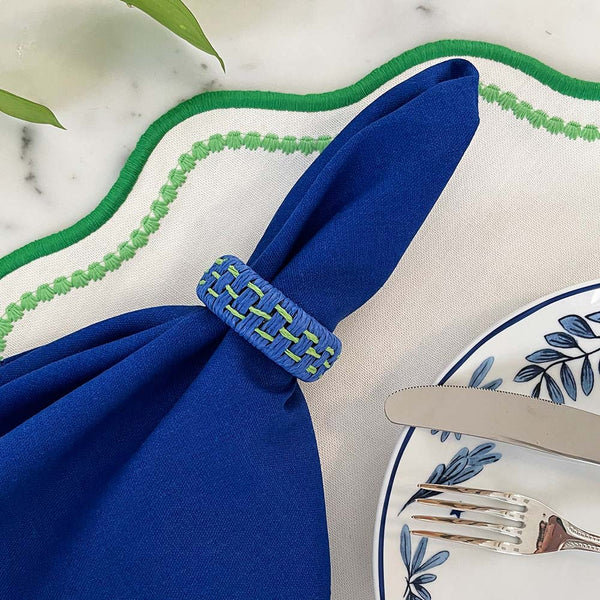 PORTA GUARDANAPO COLOR BLOCK AZUL