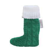 PORTA TALHERES DE NATAL BOTINHA TRICOT VERDE