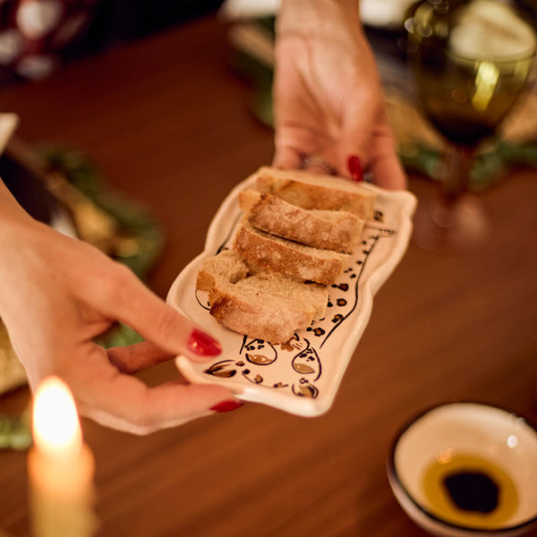 PRATINHO CERÂMICA ARTESANAL COM OURO LEOPARDO