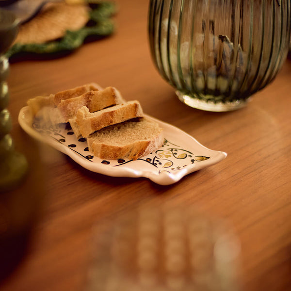 PRATINHO CERÂMICA ARTESANAL COM OURO LEOPARDO