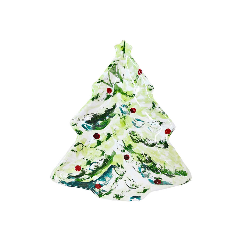 PRATO CERÂMICA ARTESANAL PINHEIRO MÉDIA NATAL