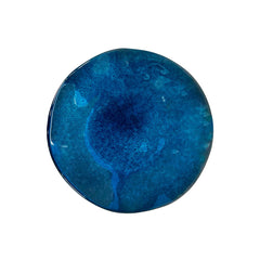 PRATO DE SOBREMESA CERÂMICA ARTESANAL ORGANIC AZUL