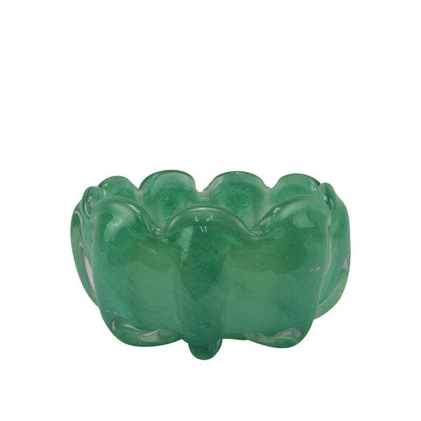 VASO DE VIDRO BAIXO JADE 10CM