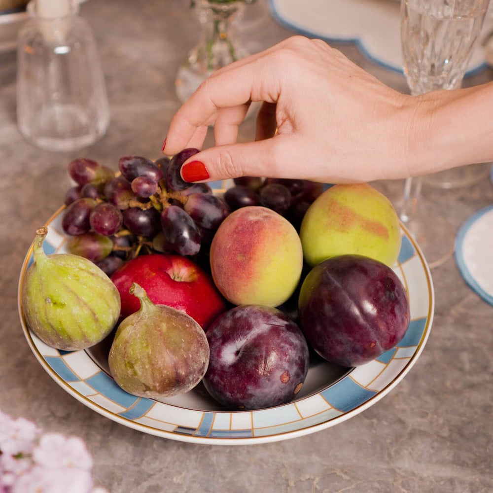 SALADEIRA DE PORCELANA GOLD DÉCO 24,5 X 7,5 CM