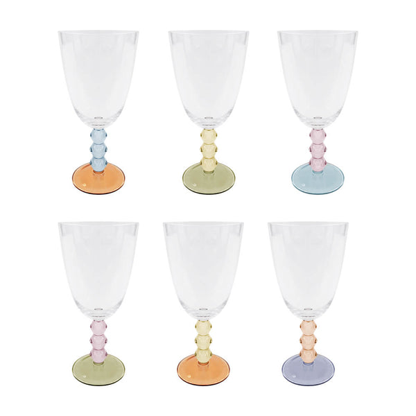 SET 6 TAÇAS DE VIDRO CANDY