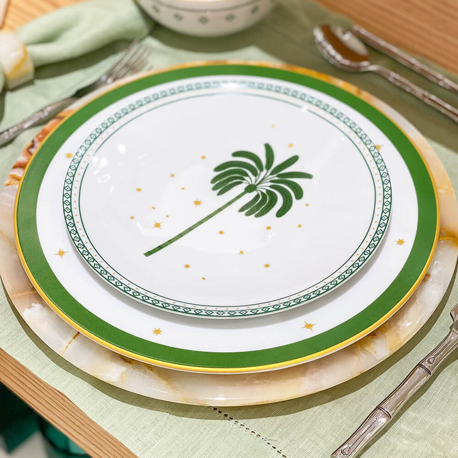PRATO DE SOBREMESA DE PORCELANA ZAHIDI