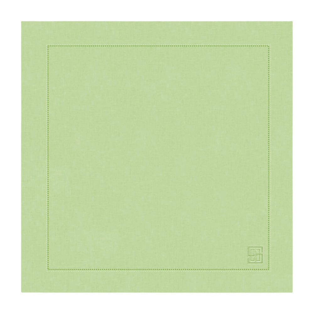 GUARDANAPO DE LINHO PURO BARRA LARGA PREMIUM VERDE GUACAMOLE