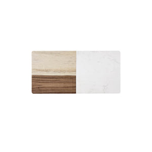 TABUAS DE MADEIRA E MARMORE BRANCO M   15 X 30 (H) CM
