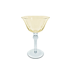 TAÇA DE VIDRO SAINT REMY AMARELO E CINZA 180ML