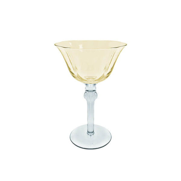 TAÇA DE VIDRO SAINT REMY AMARELO E CINZA 180ML