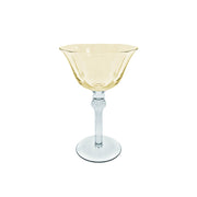 TAÇA DE VIDRO SAINT REMY AMARELO E CINZA 180ML