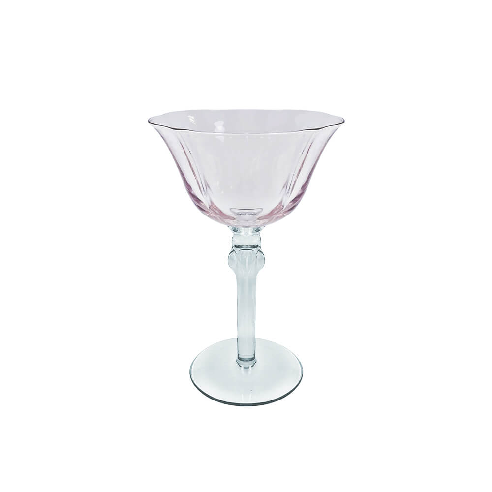 TAÇA DE VIDRO SAINT REMY ROSA E CINZA 180ML