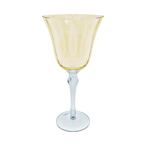 TAÇA DE VIDRO SAINT REMY AMARELO E CINZA 300ML