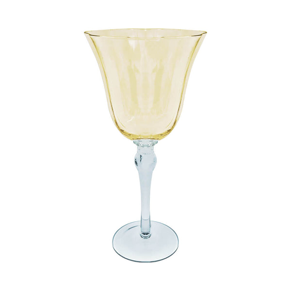 TAÇA DE VIDRO SAINT REMY AMARELO E CINZA 300ML