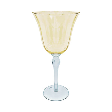 TAÇA DE VIDRO SAINT REMY AMARELO E CINZA 300ML