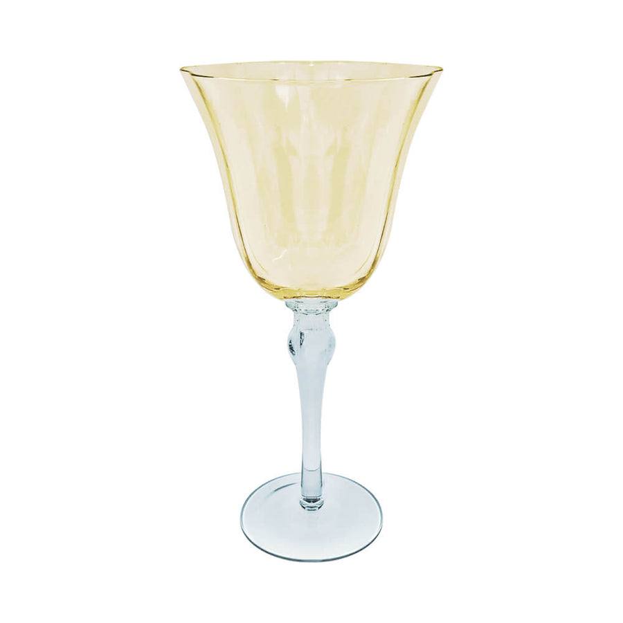 TAÇA DE VIDRO SAINT REMY AMARELO E CINZA 300ML