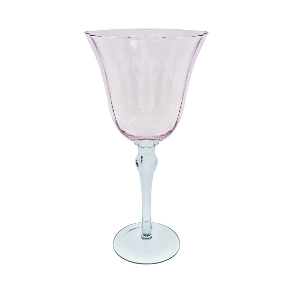 TAÇA DE VIDRO SAINT REMY ROSA E CINZA 300ML