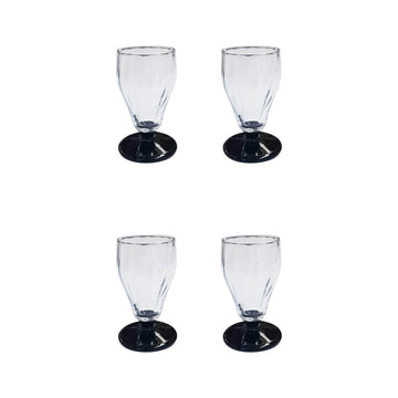 SET 4 COPINHOS LICOR BASE PRETA VINTAGE