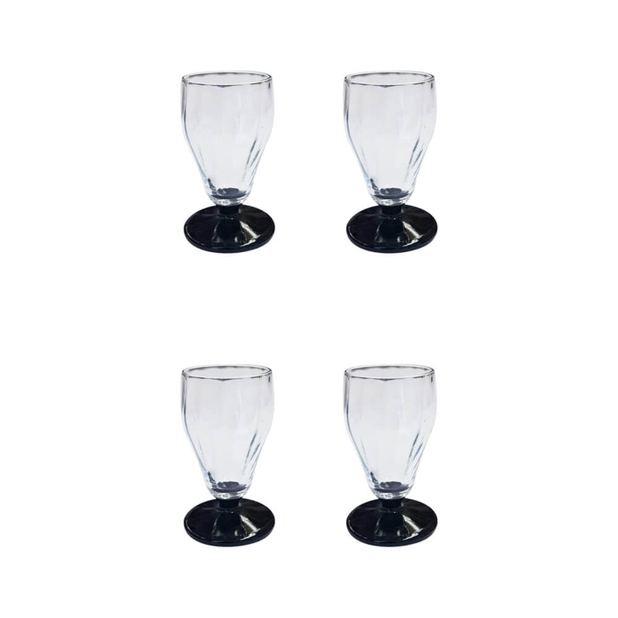 SET 4 COPINHOS LICOR BASE PRETA VINTAGE