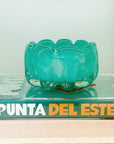 VASO DE VIDRO BAIXO JADE  12 x 10(h) cm