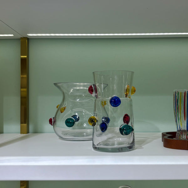 VASO EM VIDRO CONFETTI M 18CM