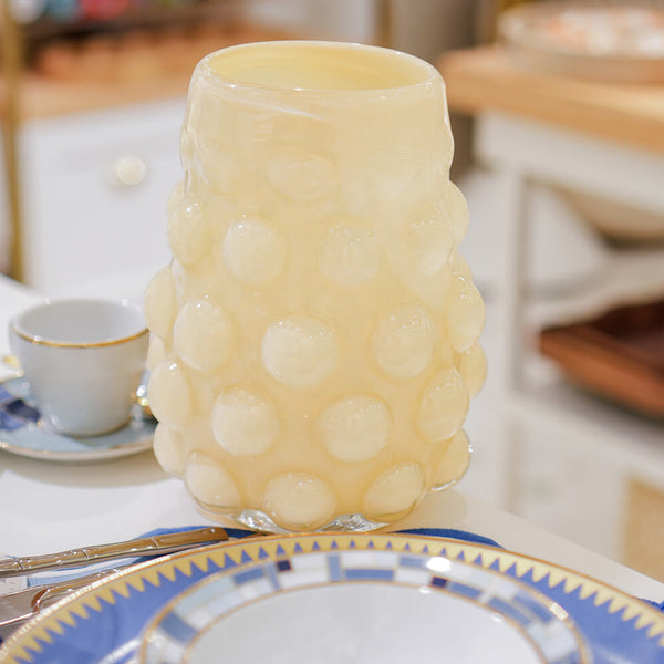 VASO DE VIDRO DOTS CHAMPAGNE M 15,5 X 19(H) CM