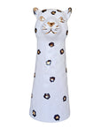 VASO CERÂMICA ARTESANAL COM OURO LEOPARDO G 22CM