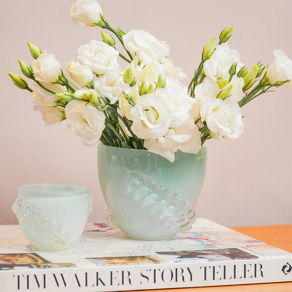 VASO MURANO DEGRANDE FIRENZE VERDE G - 16 CM