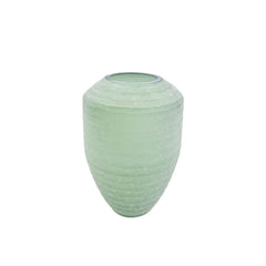 VASO EM VIDRO FOSCO CELADON M 23CM