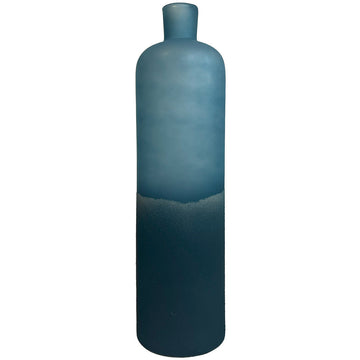 GARRAFA DE VIDRO DECOR G AZUL   12 X 48 (H) CM