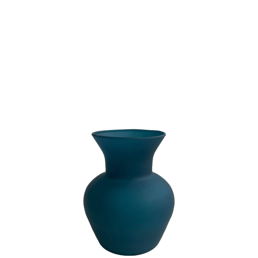 MINI VASO DE VIDRO HANA AZUL 15 X 15(H) CM