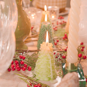 VELA ÁRVORE DE NATAL VERDE CLARO M 6,5X 14(h) CM