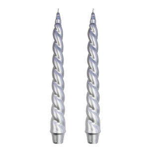 VELAS PARA CASTIÇAL NUVEM PRATA 26CM - 02 UNIDADES