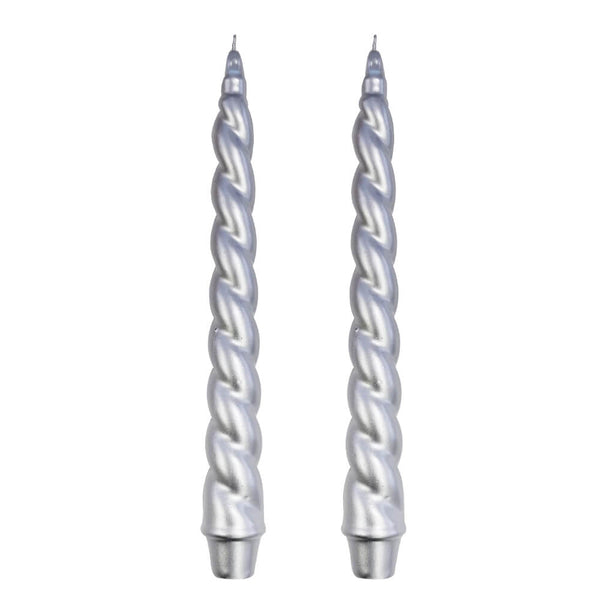 VELAS PARA CASTIÇAL NUVEM PRATA 26CM - 02 UNIDADES