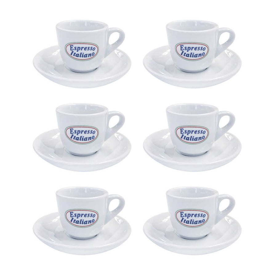 SET 6 XÍCARAS CAFÉ EXPRESSO PORCELANA ALABARDA VINTAGE