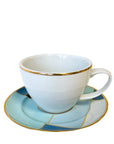 XÍCARA CHÁ DE PORCELANA GOLD DÉCO