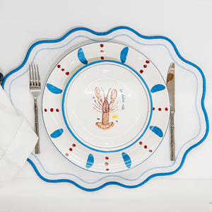 JOGO AMERICANO IMPERMEÁVEL BREEZE OVAL AZUL