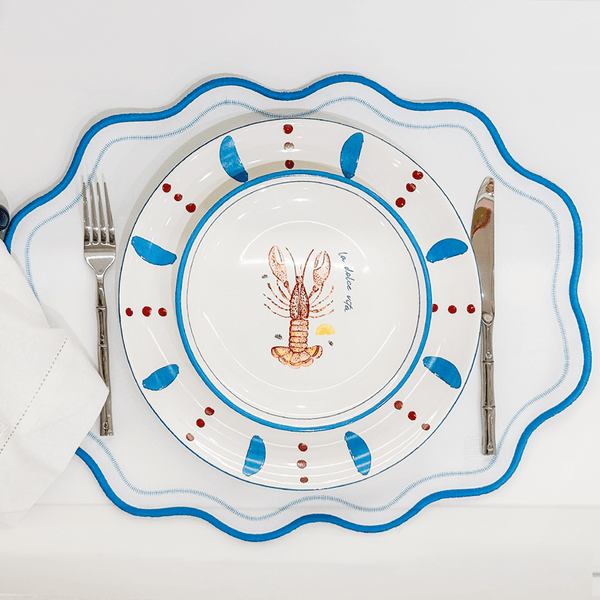 JOGO AMERICANO IMPERMEÁVEL BREEZE OVAL AZUL