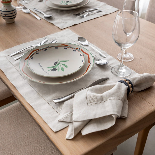 PRATO DE SOBREMESA CERÂMICA TOSCANA 22 CM