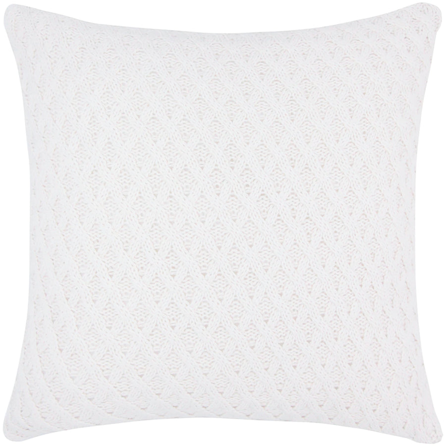 CAPA DE ALMOFADA TRICOT PLUS LOSANGOS OFF WHITE 50X50 CM