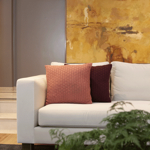 CAPA DE ALMOFADA TRICOT PLUS TRAMADO ROSA 50X50 CM