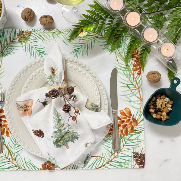 JOGO AMERICANO DE NATAL PINHA 48 X 41 CM