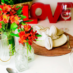 JOGO AMERICANO DE FIBRA NATURAL SHINE REDONDO VERMELHO 43 CM