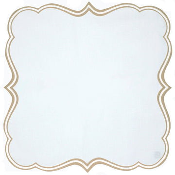 GUARDANAPO DE LINHO PURO MADRID BRANCO 50X50 CM