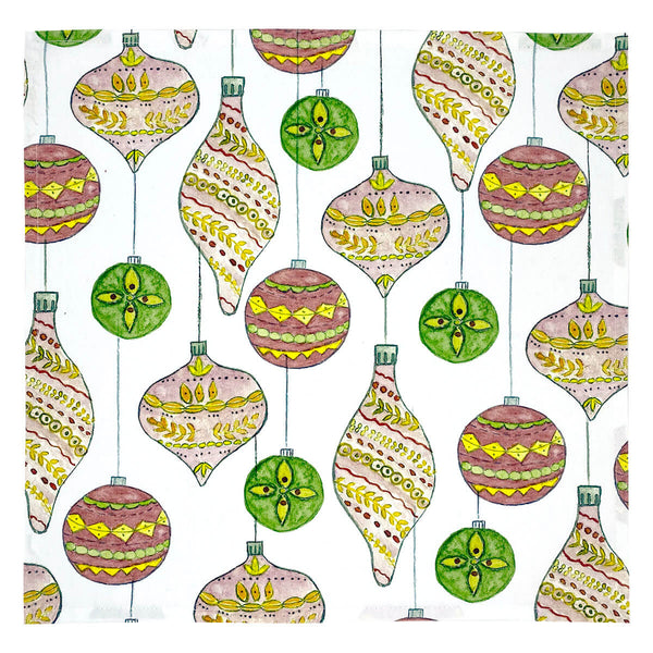GUARDANAPO DE NATAL BOLAS DE NATALINAS 48X48 CM