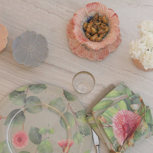 PRATO DE CERÂMICA GRANDE GARDEN ROSA 36,5 CM